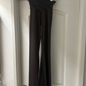 Aerie Brown Real Me Crossover flare leggings
